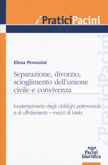 Separazione, divorzio, scioglimento dell'unione civile, e convivenza. Inadempimento degli obblighi patrimoniali e di affidamento, mezzi di tutela - Elena Peruzzini - Libro Pacini Editore 2018, I pratici Pacini | Libraccio.it