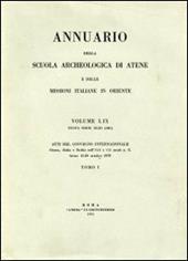Annuario della Scuola archeologica di Atene e delle Missioni italiane in Oriente. Vol. 63