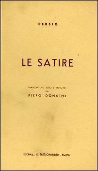 Le satire - A. Flacco Persio - Libro L'Erma di Bretschneider 1957 | Libraccio.it