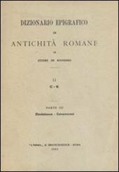 Dizionario epigrafico di antichità romane. Vol. 2\3: Diocletianus-Extramurani.