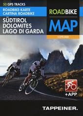 Sudtirol, Dolomites, Lago di Garda. Roadbike map