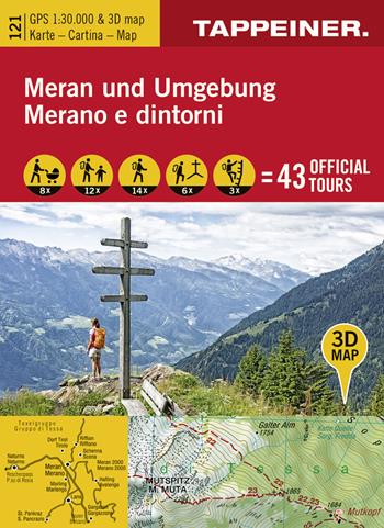 Merano e dintorni 1:30.000. Ediz. italiana e tedesca  - Libro Tappeiner 2018 | Libraccio.it