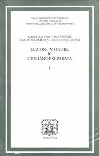 Lezioni in onore di Giuliano Preparata. Vol. 1  - Libro Bibliopolis 2007 | Libraccio.it