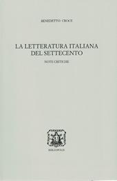 La letteratura italiana del Settecento. Note critiche