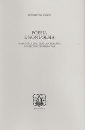 Poesia e non poesia. Note sulla letteratura europea del secolo decimonono