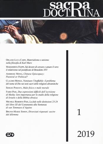 Sacra doctrina (2019). Vol. 1  - Libro ESD-Edizioni Studio Domenicano 2021, Sacra doctrina | Libraccio.it