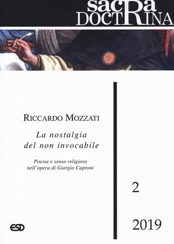 Sacra doctrina (2019). Vol. 2  - Libro ESD-Edizioni Studio Domenicano 2021, Sacra doctrina | Libraccio.it