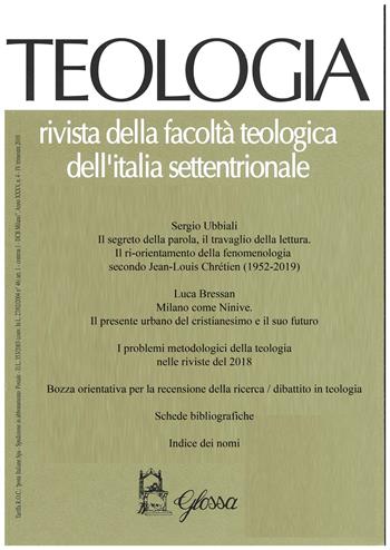 Teologia (2019). Vol. 4  - Libro Glossa 2020 | Libraccio.it