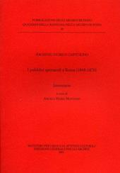 I pubblici spettacoli a Roma (1848-1870). Inventario