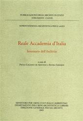 Reale Accademia d'Italia. Inventario dell'archivio