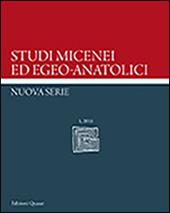 Studi micenei ed egeo-anatolici. Nuova Serie (2015). Vol. 1