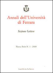 Annali dell'Università di Ferrara. Sezione lettere