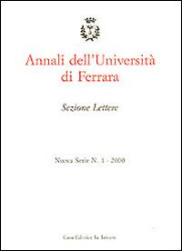 Annali dell'Università di Ferrara. Sezione lettere  - Libro Le Lettere 2000 | Libraccio.it