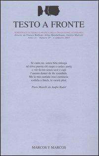 Testo a fronte. Vol. 29  - Libro Marcos y Marcos 2004 | Libraccio.it