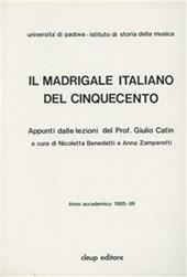 Il madrigale italiano del Cinquecento