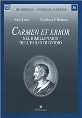 Carmen et error. Nel bimillenario dell'esilio di Ovidio