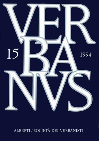 Verbanus. Rassegna per la cultura, l'arte, la storia del lago. Vol. 15  - Libro Alberti 2009, Pubbl. sto. zona verbanese. Prima serie | Libraccio.it