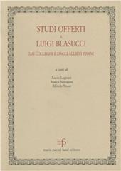 Studi offerti a Luigi Blasucci dai colleghi e dagli allievi pisani