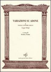Variazioni su Adone I. Favole, lettere, idilli (1532-1623)
