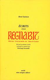 Ecrits pour Regnabit, Revue universelle du Sacre-Coeur. Recueil posthume