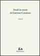Studi in onore di Gaetano Catalano  - Libro Rubbettino 1999, Storia del diritto | Libraccio.it