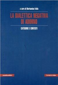 La dialettica negativa di Adorno  - Libro Manifestolibri 2008, Talpa di biblioteca | Libraccio.it