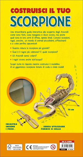 Costruisci il tuo scorpione e scopri il mondo degli aracnidi. Ediz. a colori. Con gadget - Michael Bright - Libro Editoriale Scienza 2017, Pop-up & co. | Libraccio.it