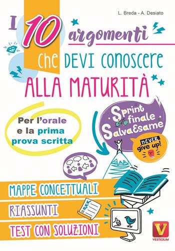 I 10 argomenti che devi conoscere alla maturità - Luca Breda, Alessia Desiato - Libro Vestigium 2022, I grandi libri | Libraccio.it