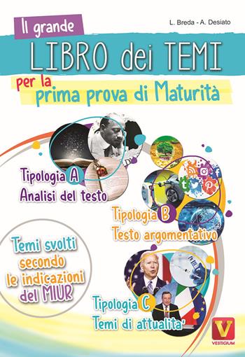 Il grande libro dei temi per la prima prova di maturità. Temi svolti secondo le indicazioni del MIUR - Luca Breda, Alessia Desiato - Libro Vestigium 2022, I grandi libri | Libraccio.it
