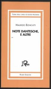 Note dantesche, e altre