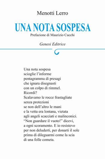 Una nota sospesa - Menotti Lerro - Libro Genesi Editrice 2023, Le scommesse | Libraccio.it