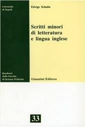 Scritti minori di letteratura e lingua inglese