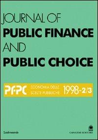 Journal of public finance and public choice. Economia delle scelte pubbliche (1998) (2-3) - Domenico Da Empoli - Libro Gangemi Editore 1999 | Libraccio.it