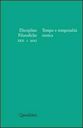 Discipline filosofiche (2012). Vol. 1: Tempo e temporalità storica.