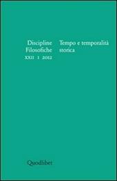 Discipline filosofiche (2012). Vol. 1: Tempo e temporalità storica.