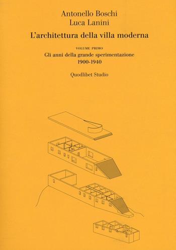 L' architettura della villa moderna. Vol. 1: anni della grande sperimentazione 1900-1940, Gli. - Antonello Boschi, Luca Lanini - Libro Quodlibet 2017, Quodlibet studio. Città e paesaggio | Libraccio.it