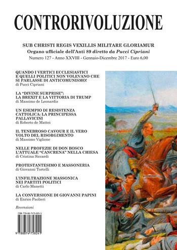 Controrivoluzione (2017). Vol. 127  - Libro Tabula Fati 2017 | Libraccio.it