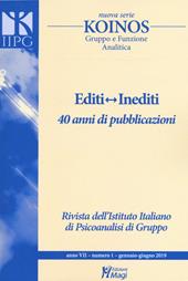 Koinos editi/inediti (2019). Vol. 1: Editi-inediti. 40 anni di pubblicazioni.