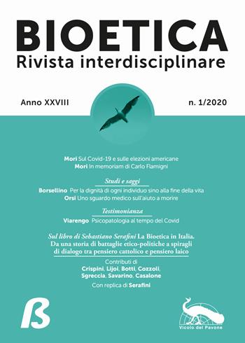 Bioetica. Rivista interdisciplinare (2020). Vol. 1  - Libro Vicolo del Pavone 2020 | Libraccio.it