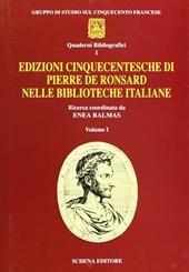 Edizioni cinquecentesche di Pierre de Ronsard nelle biblioteche italiane