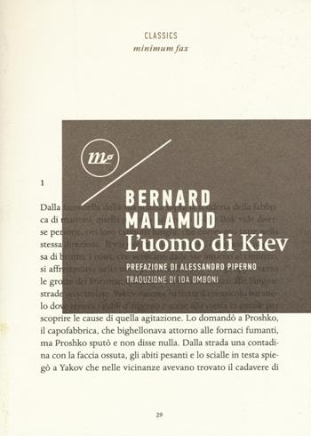 L'uomo di Kiev - Bernard Malamud - Libro Minimum Fax 2017, Minimum classics | Libraccio.it