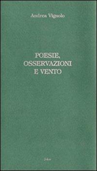 Poesie, osservazioni e vento - Andrea Vignolo - Libro Joker 2006, I lapislazzuli | Libraccio.it