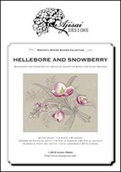 Hellebore and snowberry. Cross stitch blackwork design. Ediz. italiana, inglese e francese