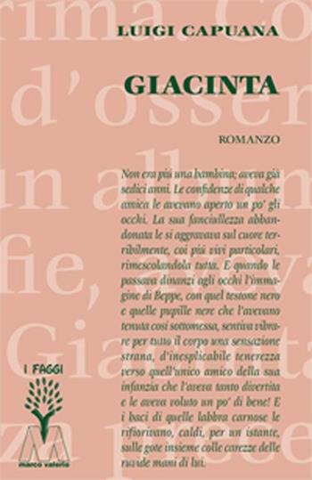 Giacinta - Luigi Capuana - Libro Marcovalerio 2012, I faggi | Libraccio.it