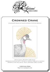 Crowned crane. Blackwork design