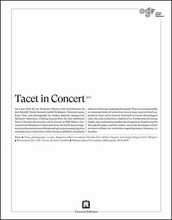 Ari Benjamin Meyers. Tacet in concert. Ediz. illustrata  - Libro Corraini 2019 | Libraccio.it