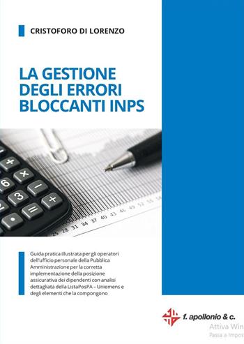 La gestione degli errori bloccanti INPS - Cristoforo Di Lorenzo - Libro Halley 2020 | Libraccio.it