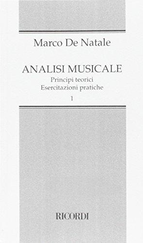 Analisi musicale. Principi teorici, esercitazioni pratiche - Marco De Natale - Libro Casa Ricordi 1991, Analisi musicale | Libraccio.it