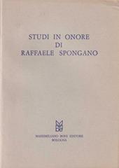 Studi in onore di Raffaele Spongano