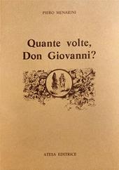 Quante volte, Don Giovanni? Il catalogo di Don Giovanni, da Tirso al Romanticismo